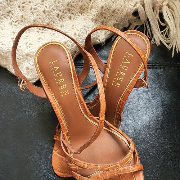 UPDATED - Ralph Lauren Strappy Heels-Sammy-6.5 - Picture 8 of 10